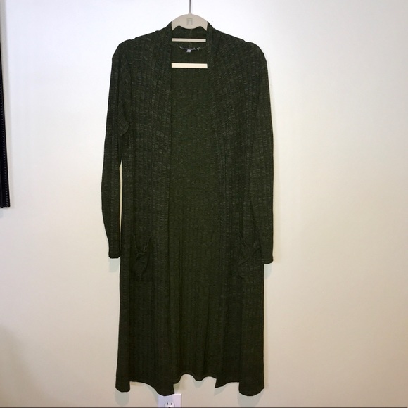 Lisa Rinna Sweaters - SOLD! Lisa Rinna Army Green Open Front Cardigan